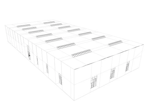 Exhibition Hall Warehouse 3 3D Model
