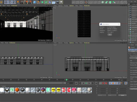 Exhibition Hall Warehouse 3 3D Model