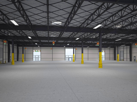 Exhibition Hall Warehouse 4 Modelo 3D