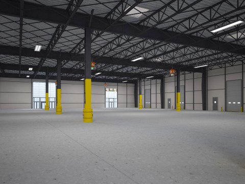 Exhibition Hall Warehouse 4 Modelo 3D