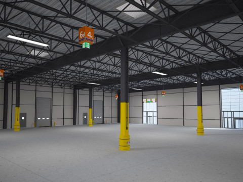 Exhibition Hall Warehouse 4 Modelo 3D