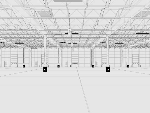Exhibition Hall Warehouse 4 Modelo 3D