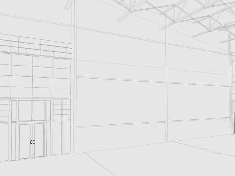 Exhibition Hall Warehouse 4 Modelo 3D