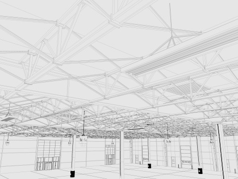 Exhibition Hall Warehouse 4 Modelo 3D