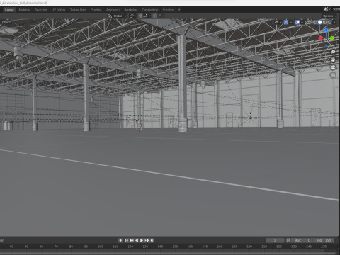 Exhibition Hall Warehouse 4 Modelo 3D