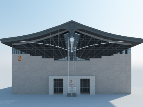 Exhibition Hall model 6 3D-Modell