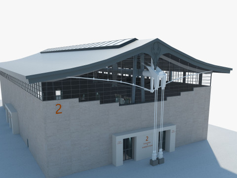 Exhibition Hall model 6 3D-Modell