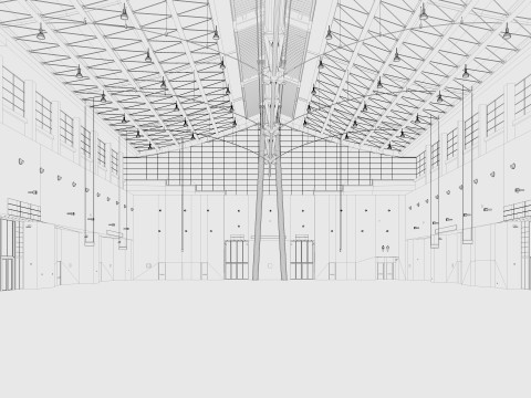 Exhibition Hall model 6 3D-Modell