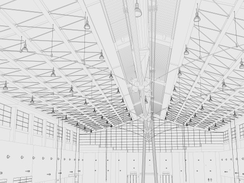Exhibition Hall model 6 3D-Modell
