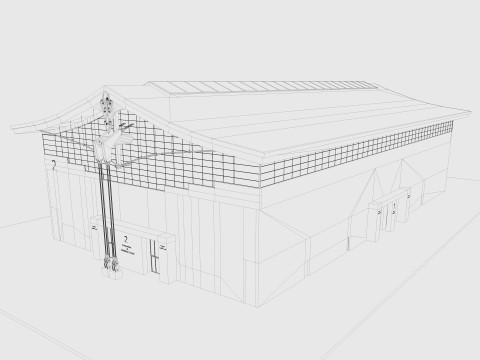 Exhibition Hall model 6 3D-Modell