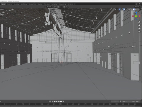 Exhibition Hall model 6 3D-Modell