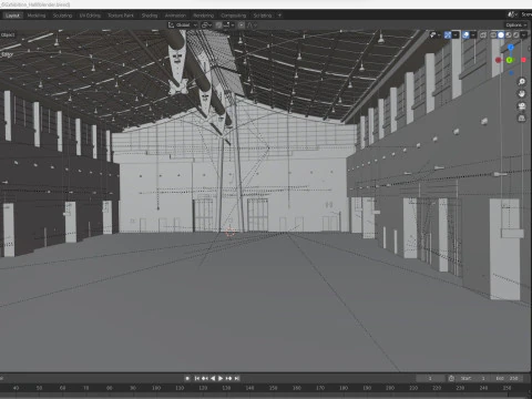 Exhibition Hall model 6 3D Model