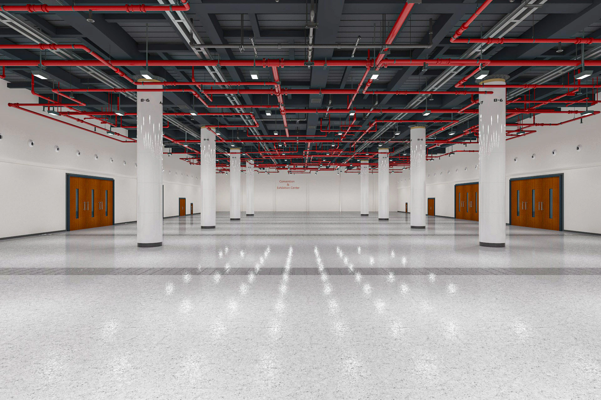 Exhibition Hall interior 7 3D Model .c4d .max .obj .3ds .fbx .stl .blend 