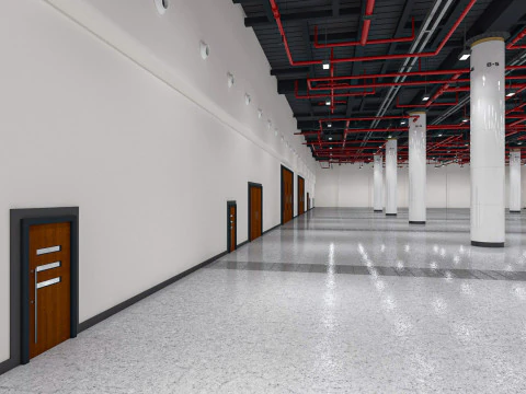 Exhibition Hall interior 7 3D Model