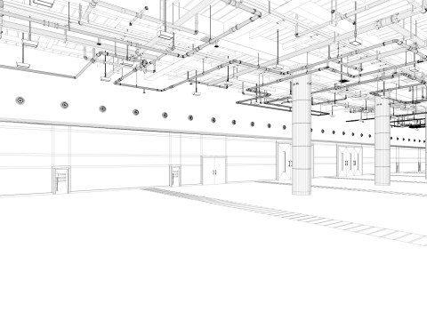 Exhibition Hall interior 7 3D Model