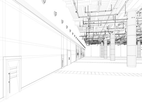 Exhibition Hall interior 7 3D Model