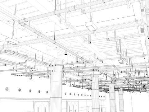 Exhibition Hall interior 7 3D Model