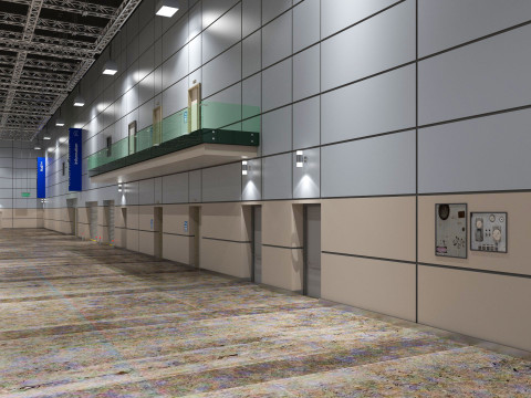 Exhibition Hall interior 8 Modello 3D