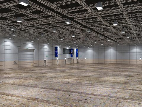 Exhibition Hall interior 8 Modello 3D
