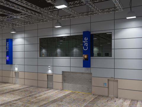 Exhibition Hall interior 8 Modello 3D