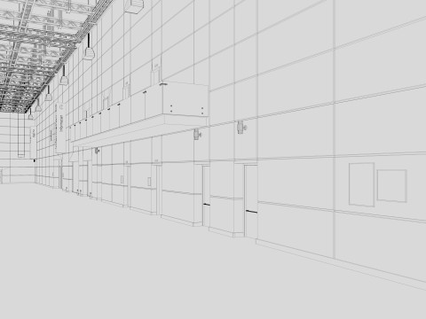 Exhibition Hall interior 8 Modello 3D
