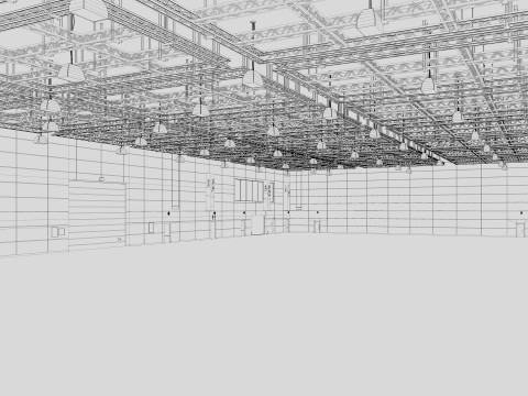 Exhibition Hall interior 8 Modello 3D