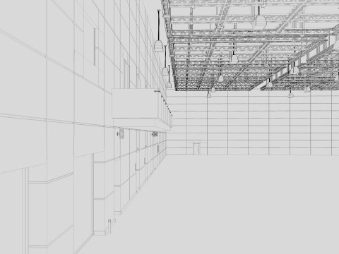 Exhibition Hall interior 8 Modello 3D