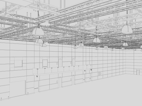 Exhibition Hall interior 8 Modello 3D