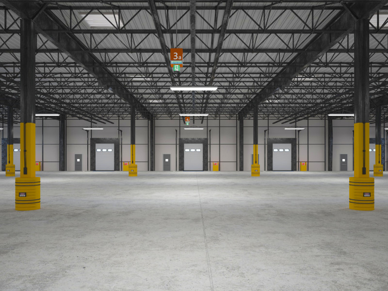 Exhibition Hall Warehouse 9 interior and exterior Modèle 3D .c4d .max .obj .3ds .fbx .stl .blend