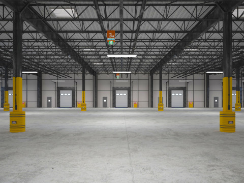 Exhibition Hall Warehouse 9 interior and exterior 3D 모델