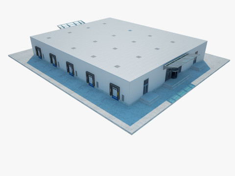 Exhibition Hall Warehouse 9 interior and exterior 3D Model