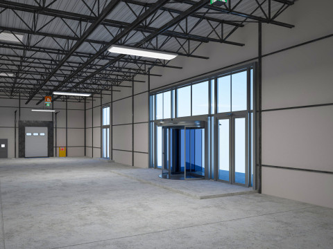 Exhibition Hall Warehouse 9 interior and exterior 3D Model