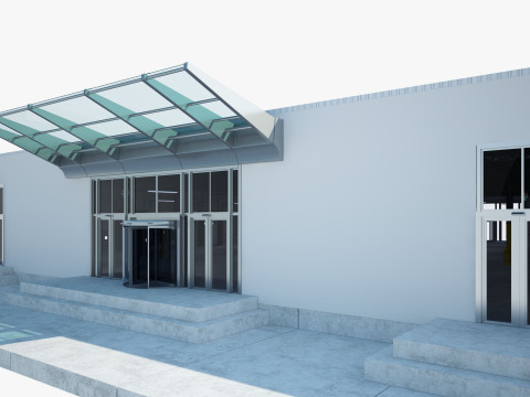 Exhibition Hall Warehouse 9 interior and exterior 3D Model