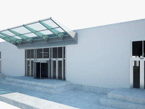 Expositiehal Magazijn 9 binnen en buiten 3D Model