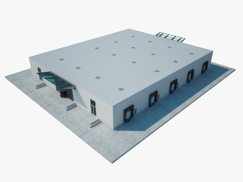 Exhibition Hall Warehouse 9 interior and exterior 3D Model