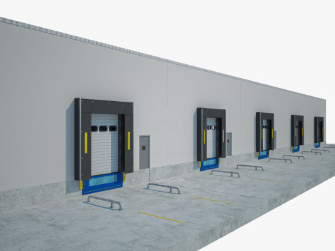Exhibition Hall Warehouse 9 interior and exterior 3D Model