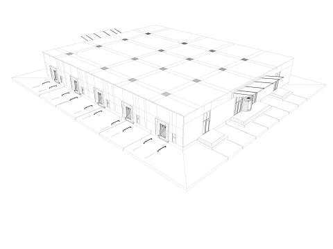 Expositiehal Magazijn 9 binnen en buiten 3D Model