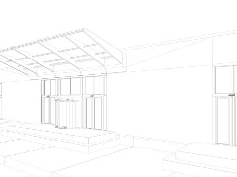 Exhibition Hall Warehouse 9 interior and exterior 3D Model