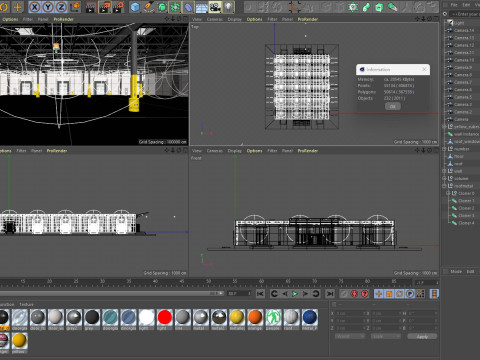 Exhibition Hall Warehouse 9 interior and exterior 3D Model