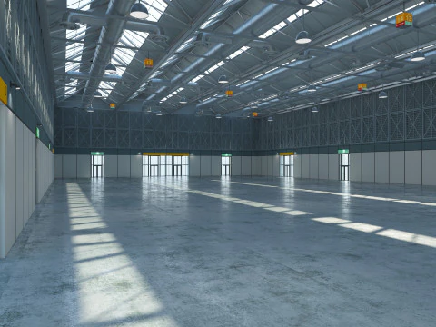 Exhibition Hall 10 interior and exterior 3D Model