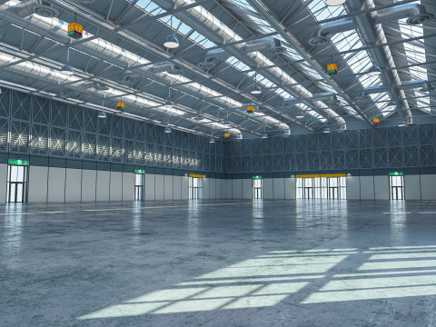 Exhibition Hall 10 interior and exterior Modelo 3D