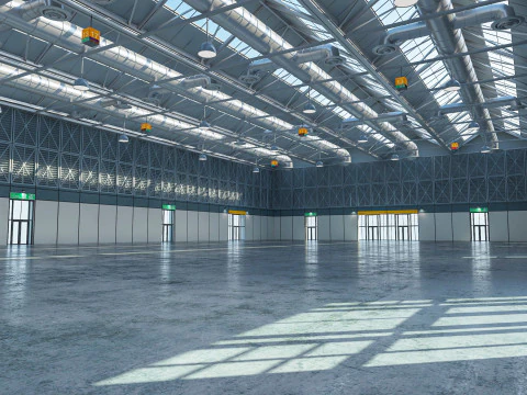 Exhibition Hall 10 interior and exterior 3D Model