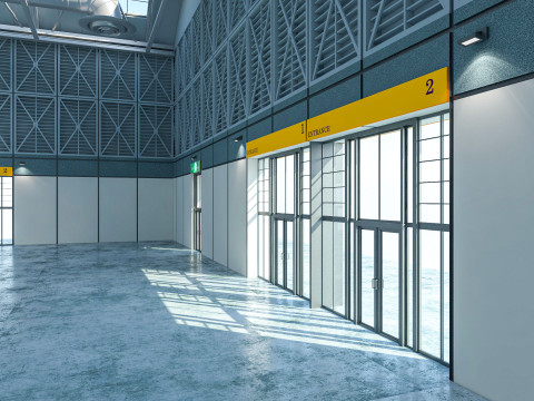 Exhibition Hall 10 interior and exterior Modelo 3D