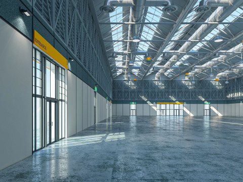Exhibition Hall 10 interior and exterior Modelo 3D