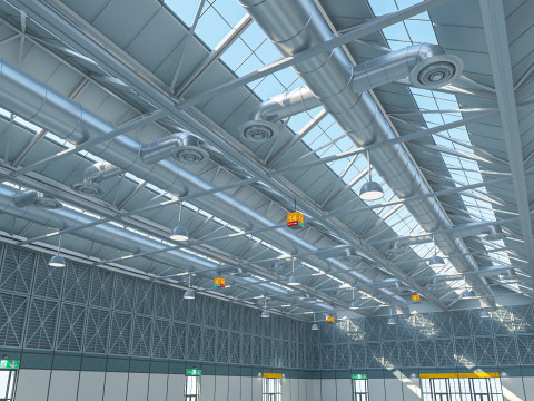 Exhibition Hall 10 interior and exterior Modelo 3D