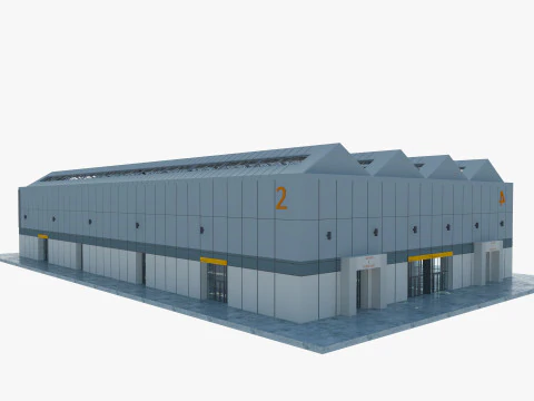 Exhibition Hall 10 interior and exterior 3D Model