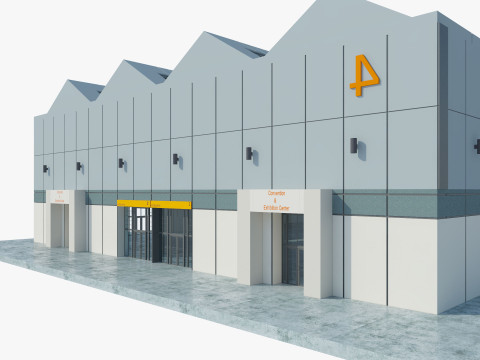 Exhibition Hall 10 interior and exterior Modelo 3D