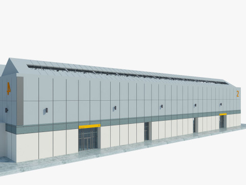 Exhibition Hall 10 interior and exterior Modelo 3D