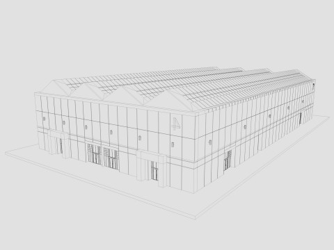 Exhibition Hall 10 interior and exterior Modelo 3D
