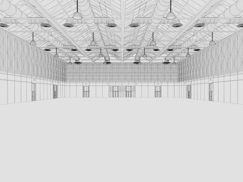 Exhibition Hall 10 interior and exterior Modelo 3D